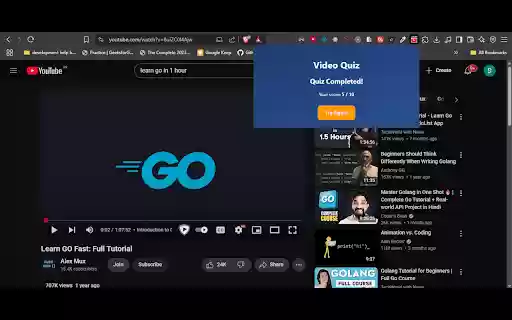 TubeQuiz from Chrome web store to be run with OffiDocs Chromium online TubeQuiz from Chrome web store to be run with OffiDocs Chromium online