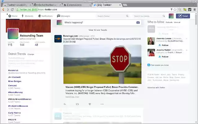 Twitter usability suite from Chrome web store to be run with OffiDocs Chromium online Twitter usability suite from Chrome web store to be run with OffiDocs Chromium online