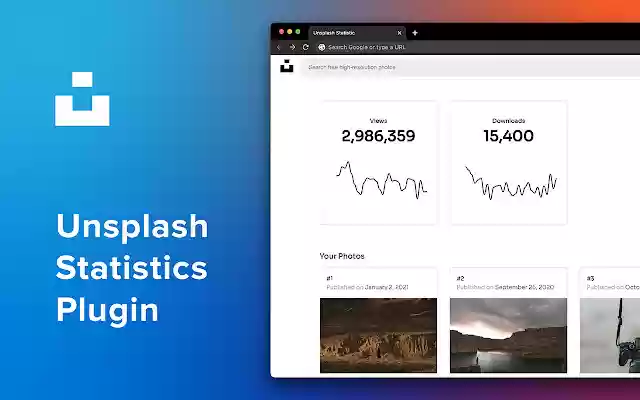Unsplash Statistic from Chrome web store to be run with OffiDocs Chromium online Unsplash Statistic from Chrome web store to be run with OffiDocs Chromium online