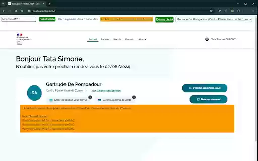 Visites Parloir from Chrome web store to be run with OffiDocs Chromium online Visites Parloir from Chrome web store to be run with OffiDocs Chromium online