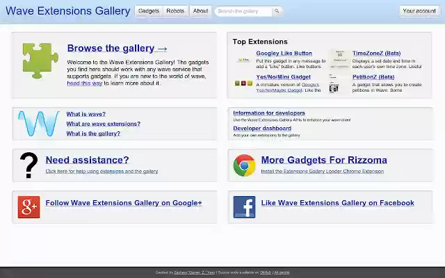 Wave Extensions Gallery from Chrome web store to be run with OffiDocs Chromium online Wave Extensions Gallery from Chrome web store to be run with OffiDocs Chromium online
