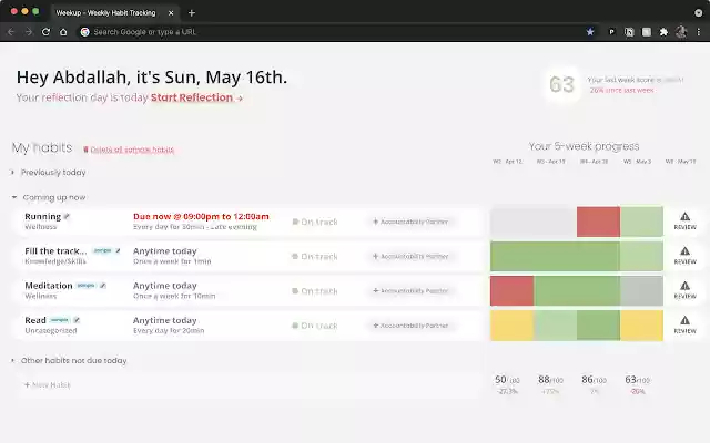 Weekup from Chrome web store to be run with OffiDocs Chromium online Weekup from Chrome web store to be run with OffiDocs Chromium online