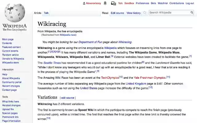 Wikipedia Race from Chrome web store to be run with OffiDocs Chromium online Wikipedia Race from Chrome web store to be run with OffiDocs Chromium online