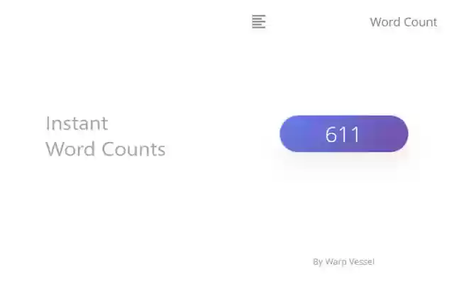 Word Count on Webpage By Warp Vessel from Chrome web store to be run with OffiDocs Chromium online Word Count on Webpage By Warp Vessel from Chrome web store to be run with OffiDocs Chromium online