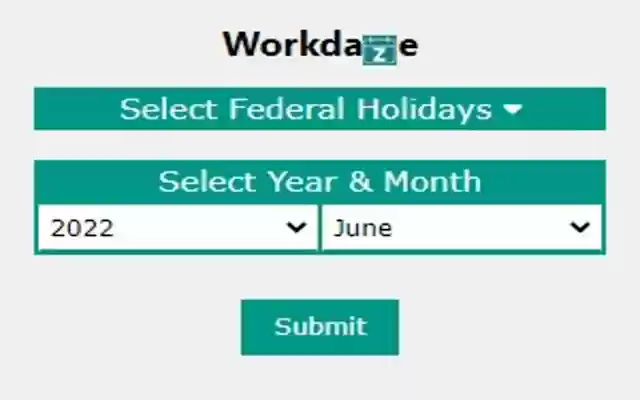 Workdaze from Chrome web store to be run with OffiDocs Chromium online Workdaze from Chrome web store to be run with OffiDocs Chromium online