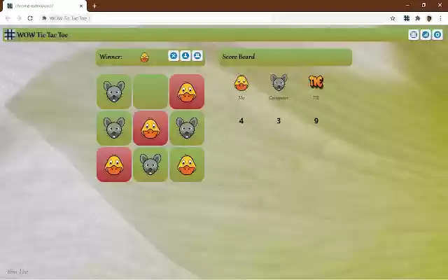 WOW Tic Tac Toe from Chrome web store to be run with OffiDocs Chromium online WOW Tic Tac Toe from Chrome web store to be run with OffiDocs Chromium online