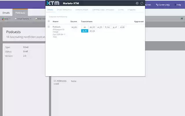 XTM Marketo connector from Chrome web store to be run with OffiDocs Chromium online XTM Marketo connector from Chrome web store to be run with OffiDocs Chromium online