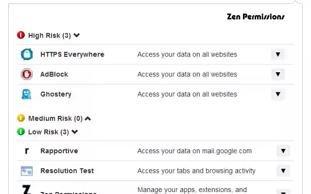 Zen Permissions from Chrome web store to be run with OffiDocs Chromium online Zen Permissions from Chrome web store to be run with OffiDocs Chromium online